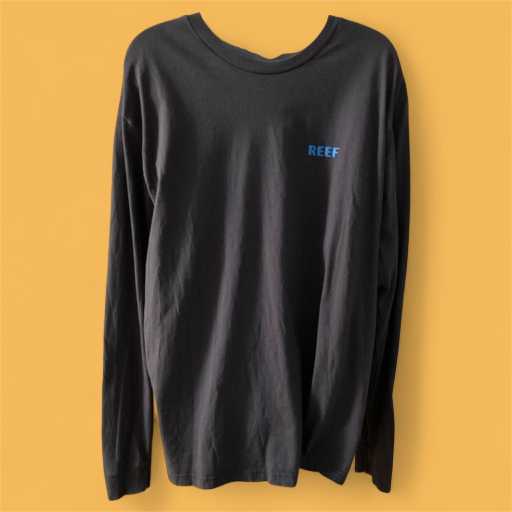 Reef Wellie 24 Long Sleeve Tee Charcoal with Teal
Screen Print Logos NWOT